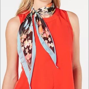 INC Floral-Print Colorful Scarf One Size